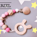 ✩歯固め.おしゃぶりホルダー⋆*パステルピンク