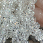 クラック水晶 虹入り 8mm  連売り  ブレスレット2本分