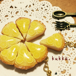 レモンタルトケーキピアス