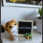 ＊ねこちゃん（黄）　welcomeボード＊
