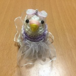 《再販》バレリーナ♡セキセイインコちゃん（ライラック・モヘア入り）
