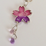 桜舞い散るバッグチャーム＊桜×藤＊
