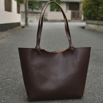 【受注製作】手作レザーハンドバッグ・高級レザー 茶褐色B58372