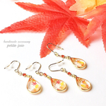 秋のしずく ピアス イヤリング【紅葉】