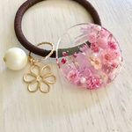  華やかなヘアゴム pink Flower