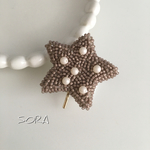 ビーズ刺繍のポニーフック(スター)