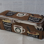 くまの coffee time  BOX型がま口小物入れ