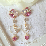 女子力 キラキラ 大人可愛い ハート  SWAROVSKI♡ピアス*イヤリング
