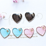 5colors♡　ハートピアス/樹脂ノンホールピアス（イヤリング）