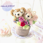 仲良しくまちゃん（茶花器）プリザーブドフラワー 