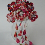 桃色の花かんざし６点セット＊七五三＊ひな祭り＊桃色＊つまみ細工