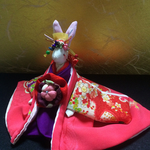 縮緬うさぎの花魁姿★ピンク系衣装