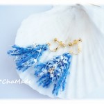 お星さまきらり☆ふわふわ　の　毛糸　タッセル　イヤリング or　ピアス