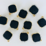 ☆4個☆エコファー スクエアチャーム