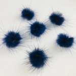 ☆6個☆ふわふわ ミンクファー ネイビー