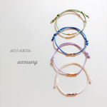 ペア♡フランス製サテンコードブレスレット＊