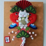 ちりめん  熊手の飾り