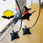 月とコウモリのオーナメント ステンドグラス