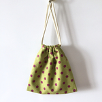巾着袋 17×17/dot:maccha