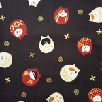 【Ｓ様ご予約品】受注製作★すっきりがま口長財布【ねこだるま】