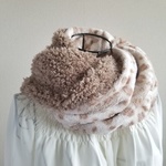 わんこサマ専用♡スヌード【ワイド】レオパード×グレージュ★Lucina★