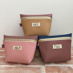 合皮のメイクポーチ♪ピンクベージュ