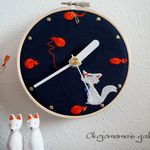 「はんじゅく稲荷・勾玉の章」／刺繍時計・其の伍