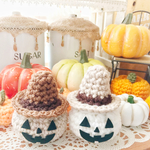 ハロウィン🎃パンプキン小物入れナチュラルセット(おまけ付き)