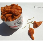 【再販】ジューシー チキン...♪*ﾟドラム&ウイング ピアス