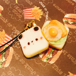 受注製作 パンダさん  目玉焼き ベーコン レタス サンドイッチ パン 樹脂粘土 食品サンプル フェイクフード 