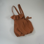 ぷっくりかぼちゃパンツ の サロペット ☆ テラコッタ (90)