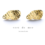【4個 24×12mm】 ウェーブ ソール デザイン ピアス 金具 ベース