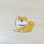 のんびり柴犬のブローチ