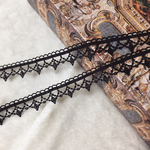 ＊再入荷＊1m ロココ調 ケミカルレース ブレード 黒 BK180901 ハンドメイド 手芸 素材 材料 DIY