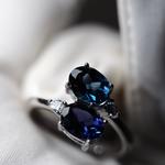 アイオライト＆ロンドンブルートパーズW8　S925WGZCデザインリング❀ 