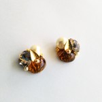 秋めいて🍁（ 秋 べっこう べっ甲 ビジュー 葉っぱ コットンパール ）