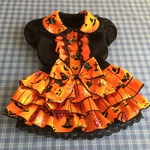可愛いハロウィンナイト＊フリフリワンピ＊オレンジ