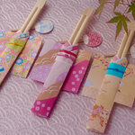 浴衣のお箸袋（うちわ爪楊枝付き） 京雅（女子3客セット）