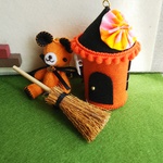 おうちのチャーム付きくまちゃん（ハロウィン）