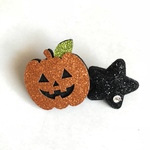 キラキラハロウィンリボンバレッタ（パンプキン）