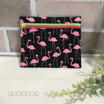 フラミンゴ柄  ポケットティッシュカバー付きポーチ