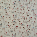 オックス（猫とアパートメント柄）50ｃｍ×50ｃｍ