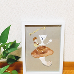 ポスター北欧物語〜「キノコとシロクマくん（ A4サイズ）」〜