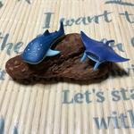 ジンベイザメ＆マンタの置き物(10×5cm)