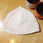 （受注作成）春夏とんがり帽子♪（ホワイト）