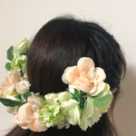 ラプンツェル風ヘアコサージュ✨