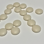 レザー調 カボション チャーム ホワイト 15mm 8個