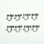 イヤリングパーツ20個・ブラック・ネジバネ玉ブラ4mm