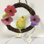 ※専用ページです※blackberry-s様ご依頼のセキセイインコちゃんのリースです。羊毛フェルト