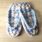 *送料無料*25cm*布ぞうり*ブルー系*【訳あり品】